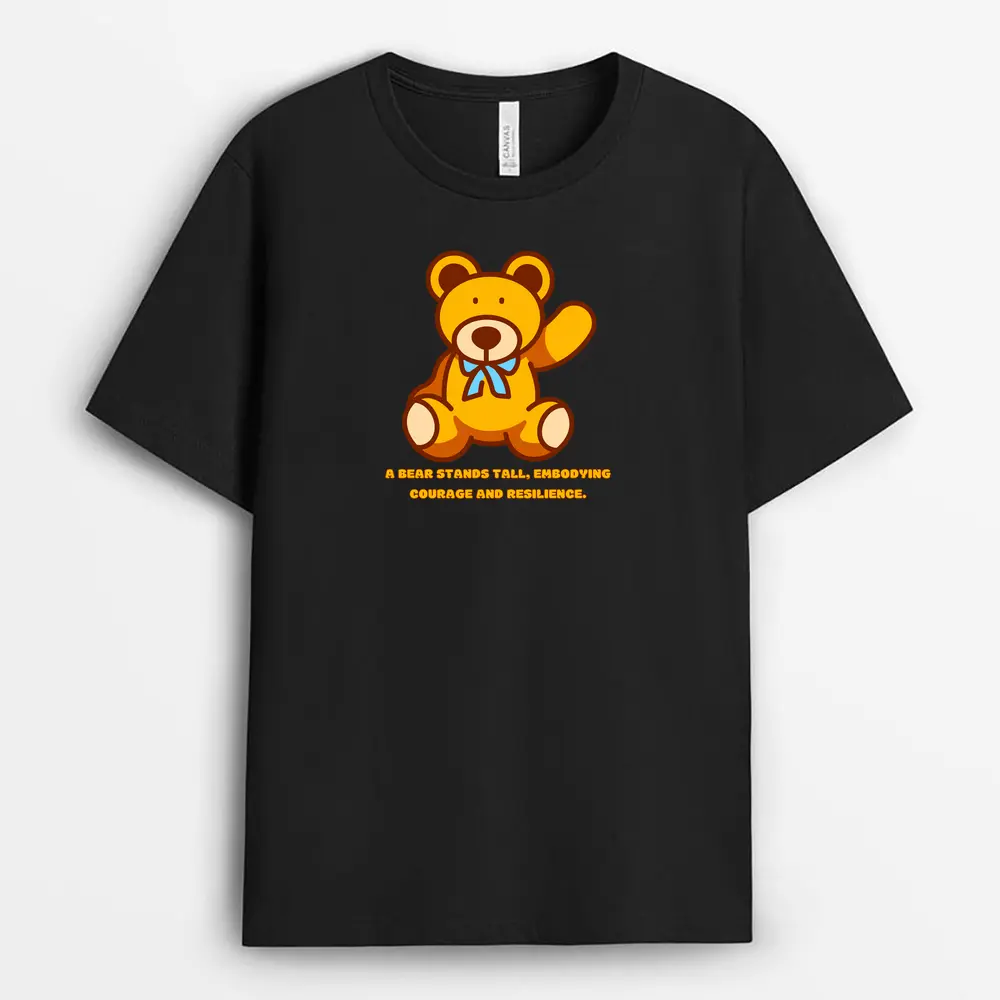 A Bear Stands Tall Embodying Courage And Resilience Pallxtee T-Shirt - Black