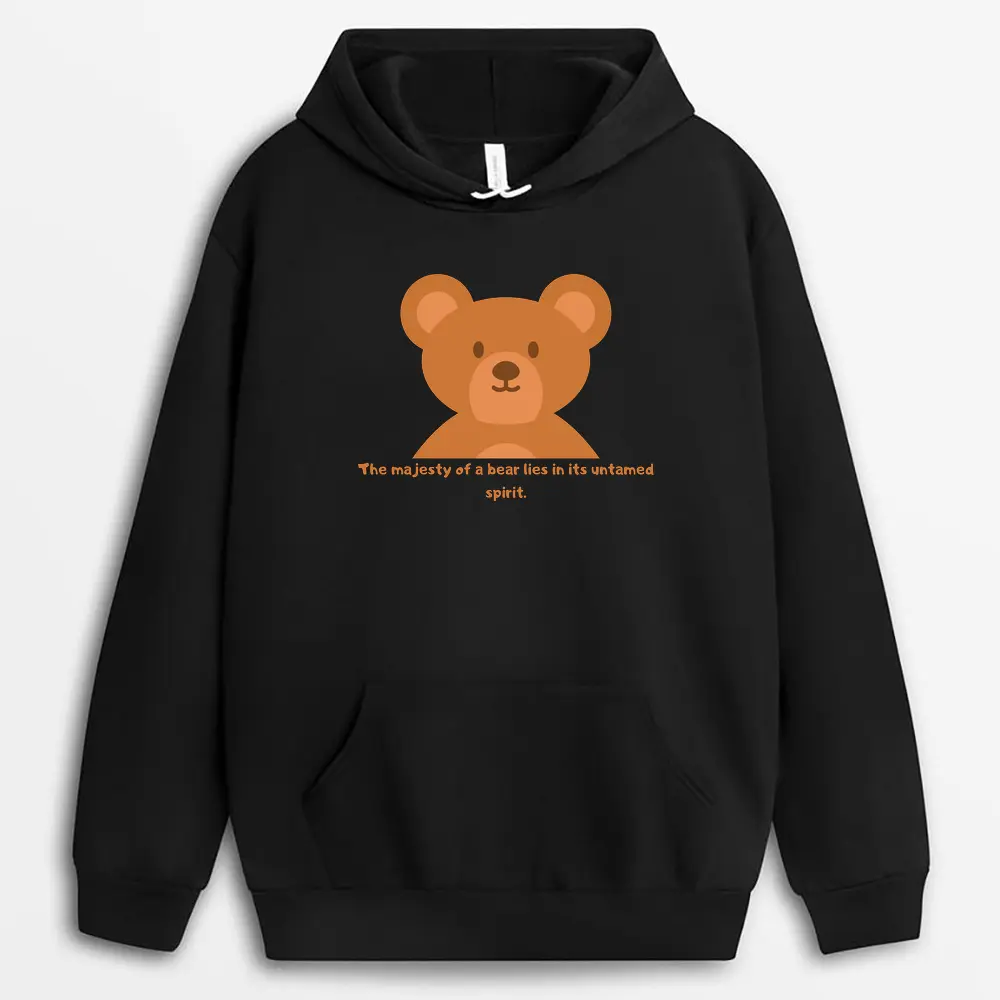 The Majesty Of A Bear Lies In Its Untamed Spirit Pallxtee Hoodie - Black