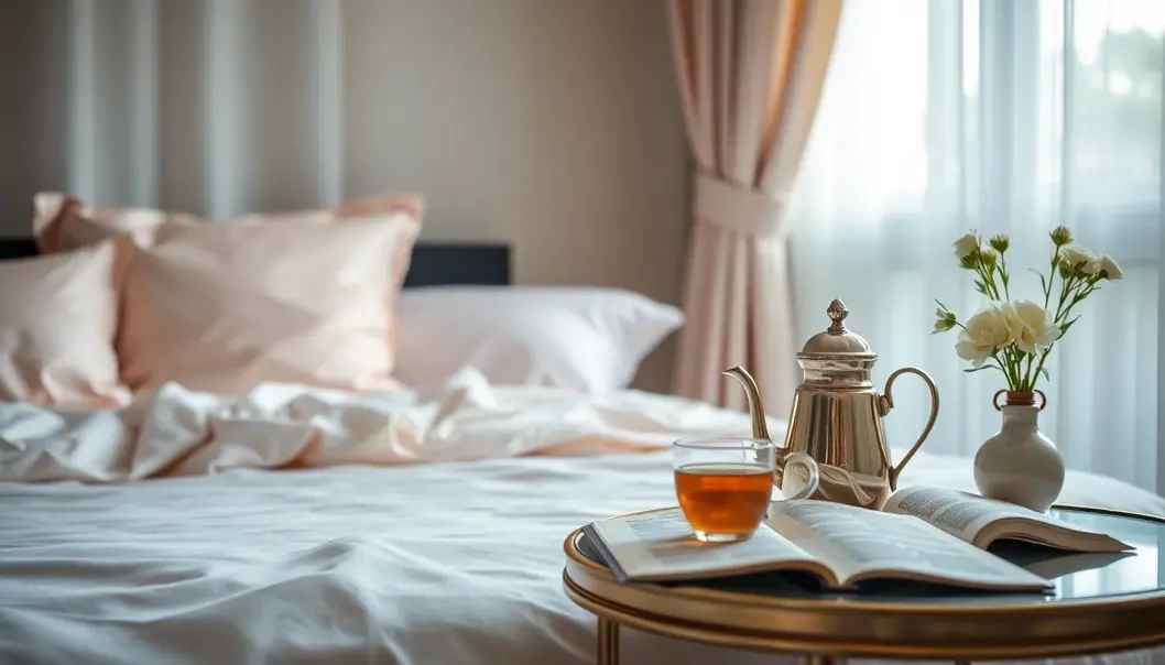 A luxurious morning starts with an elegant and serene awakening.